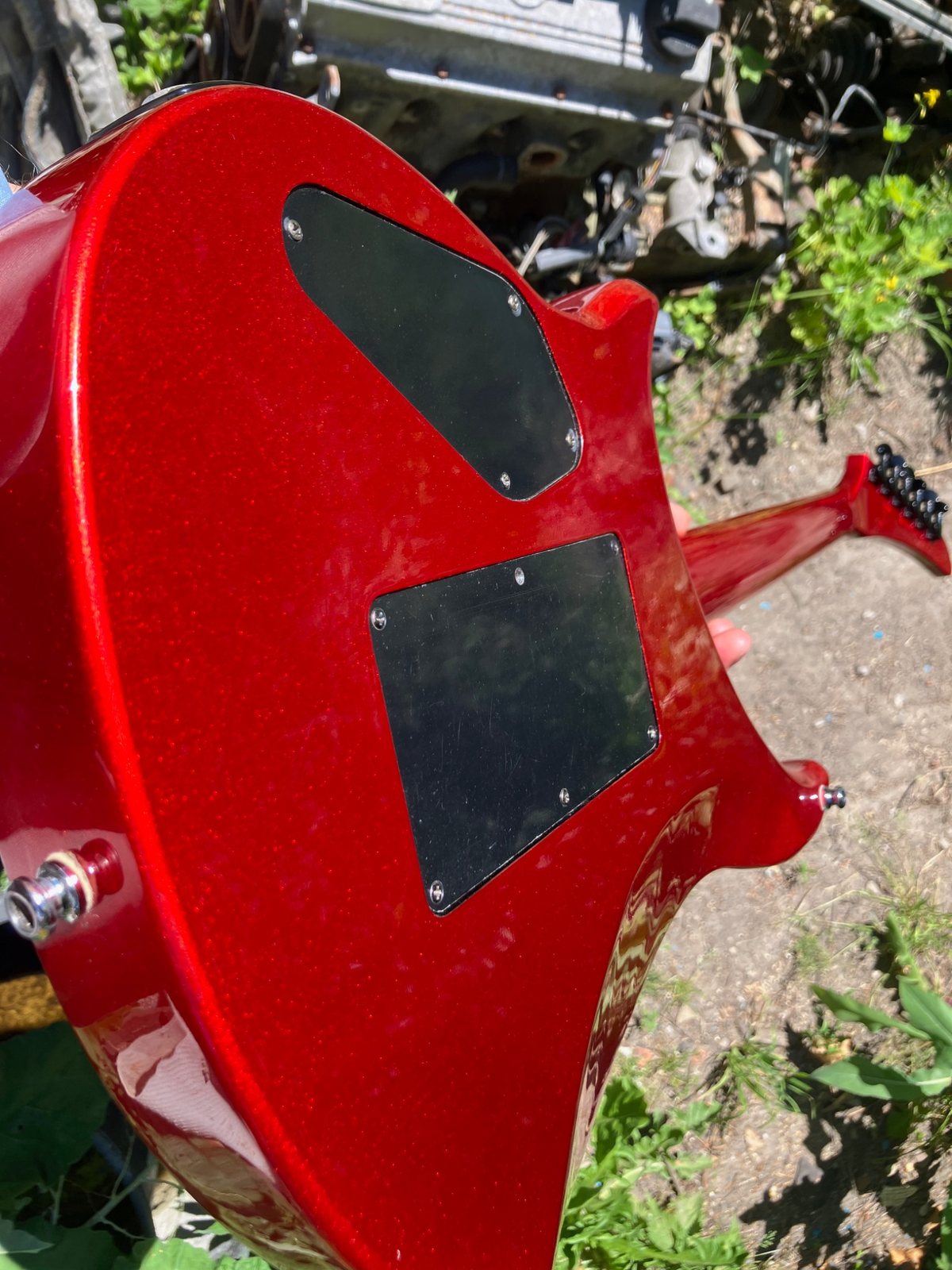 Achterkant van de body van de Gibson M-III Reissue 2013