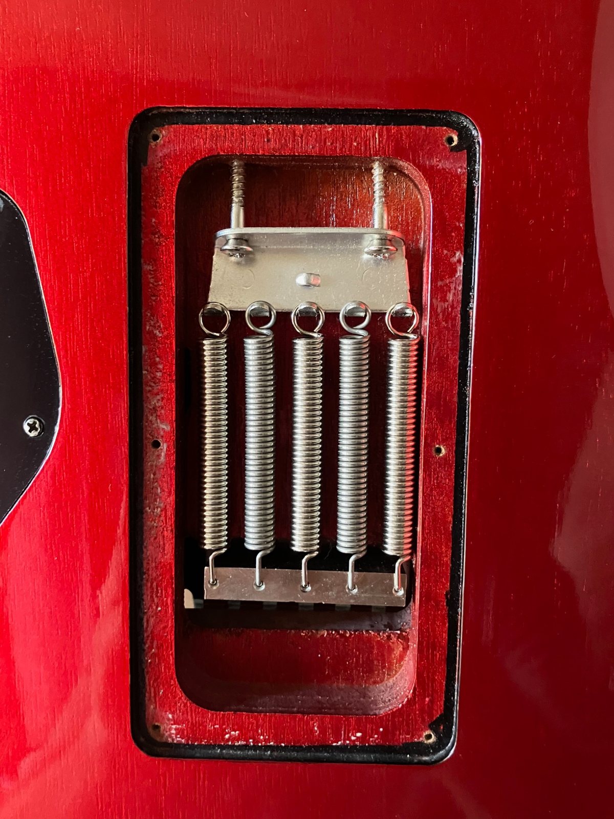 Tremolo cavity van de Gibson M-III Reissue 2013